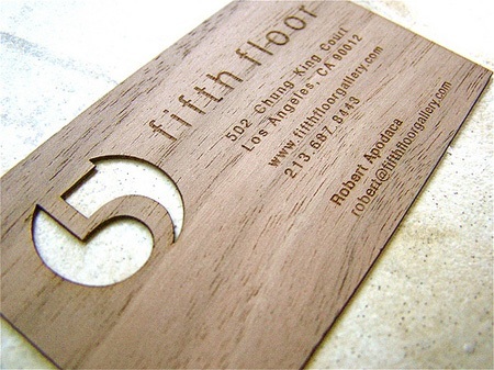 Wood Business Card Design