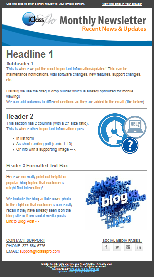 Monthly Newsletter Template MC