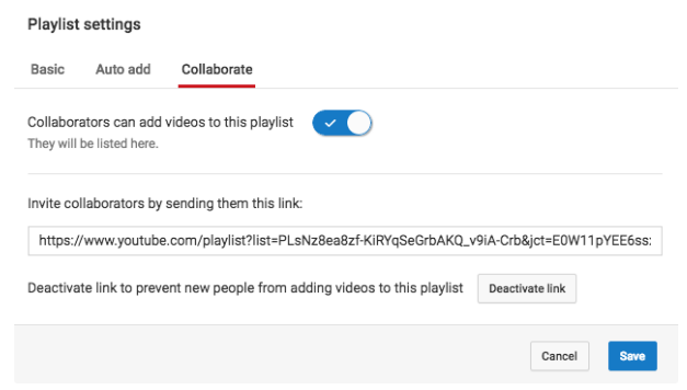 How to collaborate on a YouTube playlist