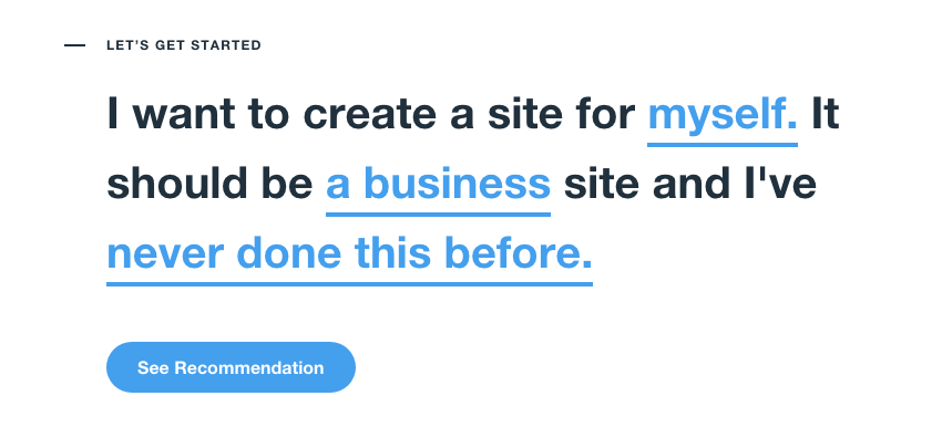 Step 1 in making a Wix Website