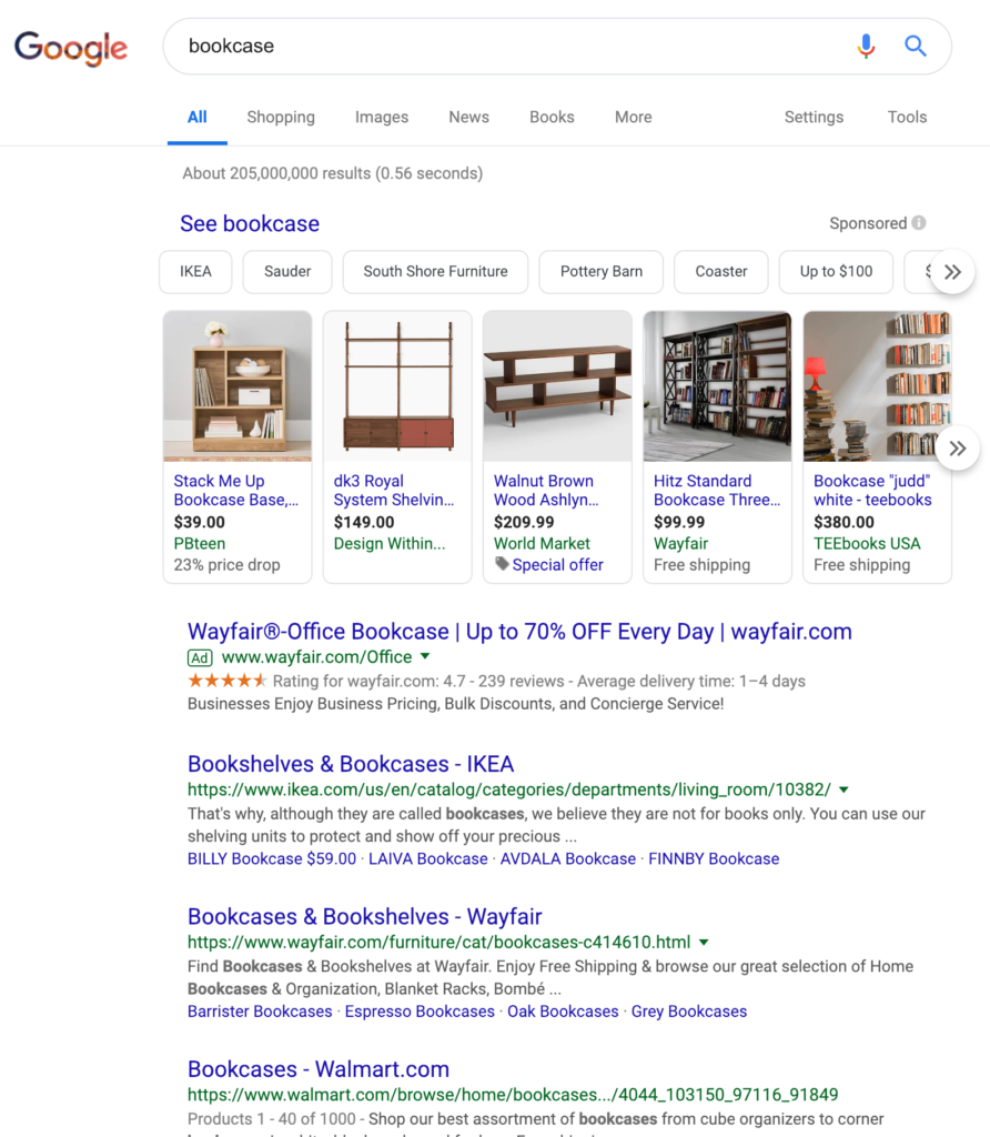 Google Search Marketing - Bookcase