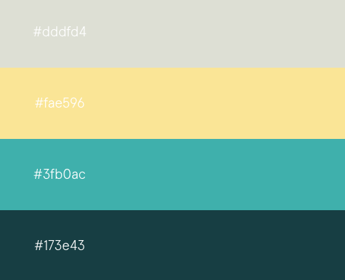 2019 color palette of grey and green