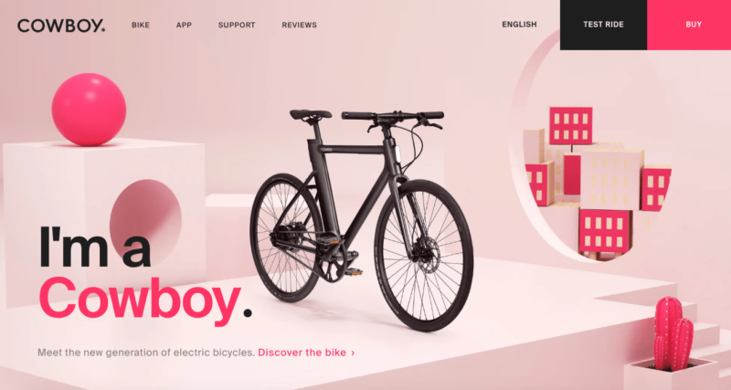 Light pink, hot pink, and black color palette for 2019 websites