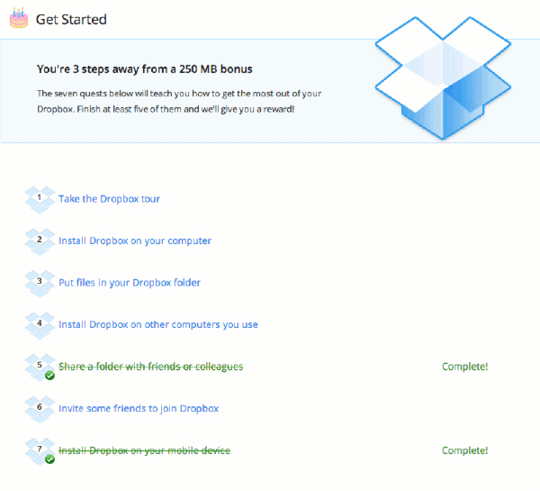 Dropbox Incentives Example