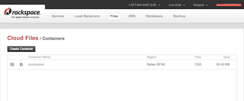 rackspace cdn files