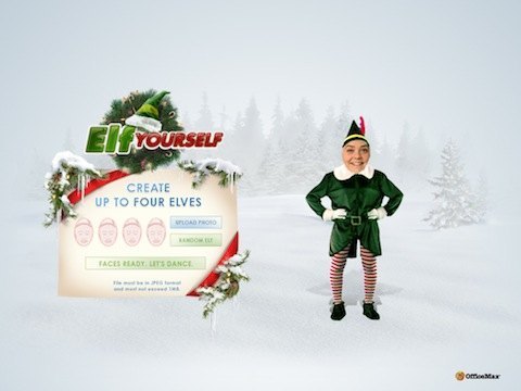 elf yourself office max video