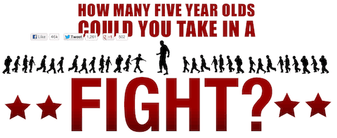 Example of a quiz: how many five year olds could you take in a fight?