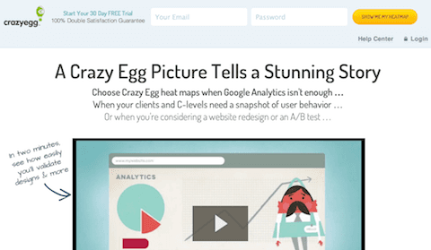 crazyegg homepage