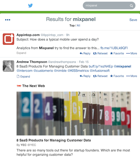 mixpanel search