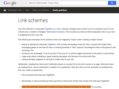 link schemes