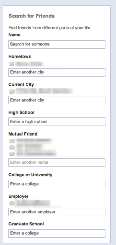 facebook search