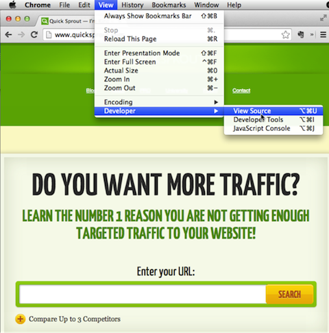 quicksprout view source