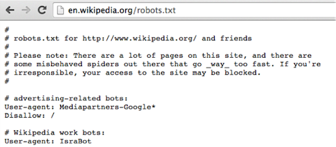 wikipedia robots