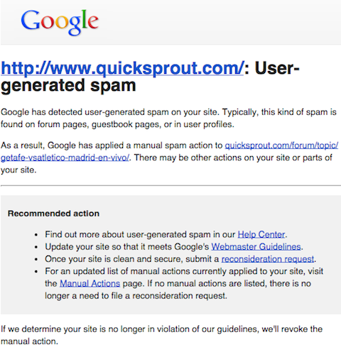 user generated spam