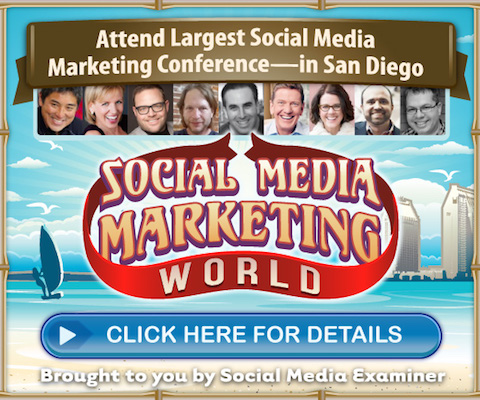 Ad example for social media marketing conference in San Diego.