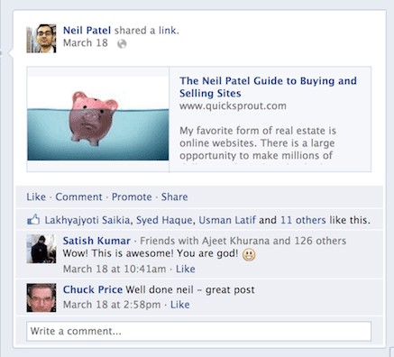 Custom title and description from a post example.