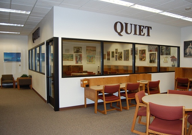 Stock image of a library.