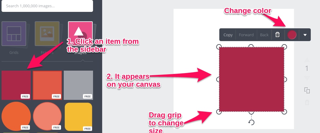 Canva change color function example