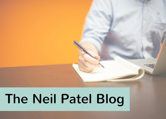 The Neil Patel Blog image designed and created in Canva example
