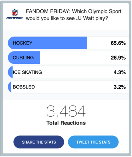 Example of sports poll quiz.