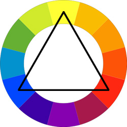 Triadic color scheme example
