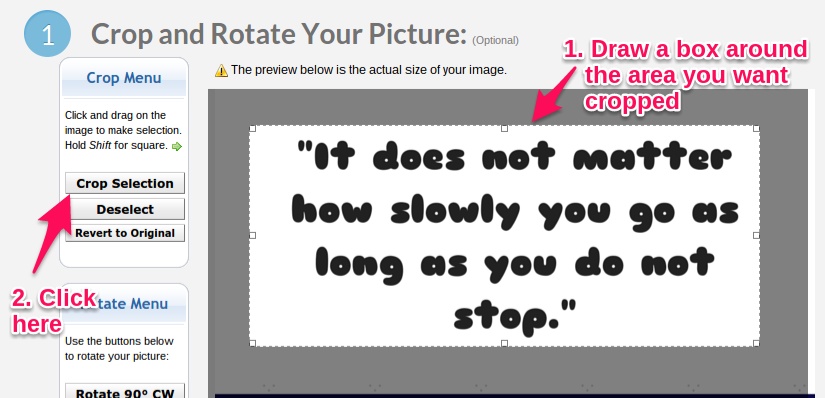 PicResize tool crop and rotate pictures example