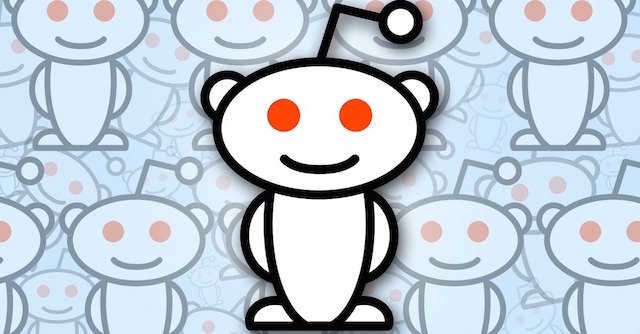 Animated graphic with the Reddit logo. 