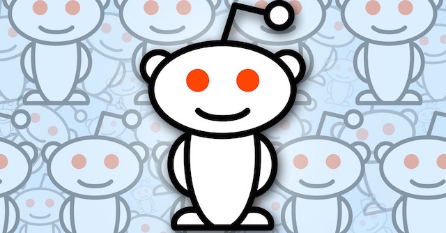 Animated graphic with the Reddit logo. 