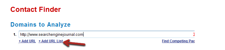 Contact finder tool example