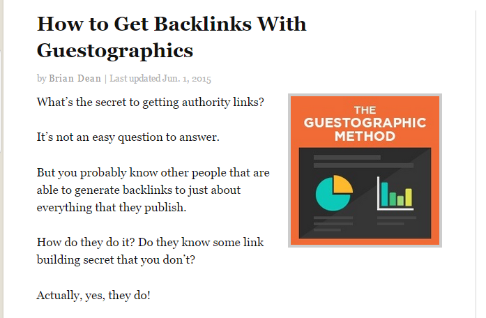 Image of how to get backlinks with guestographics