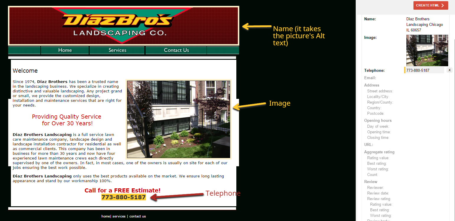 image01 Results of using the markup tool to highlight specific properties.