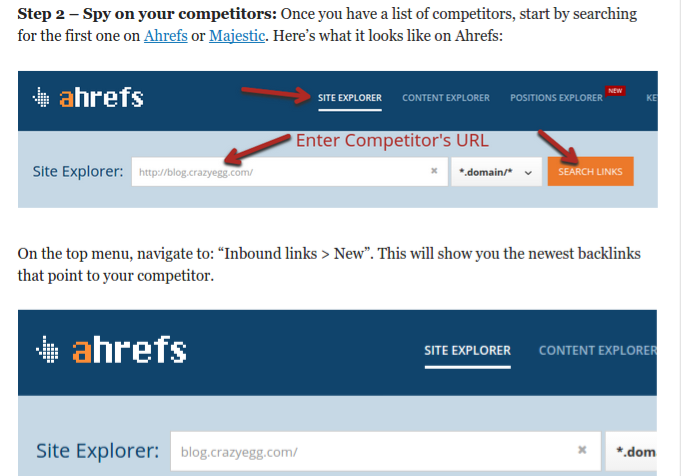 Screenshot of Ahrefs homepage and functions.