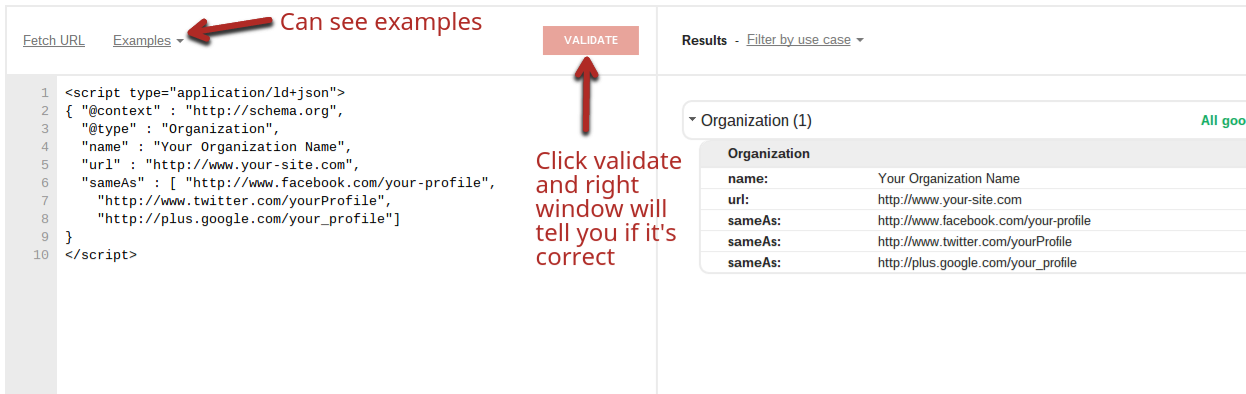 Image highlighting a function to copy and paste the entire source code HTML. 