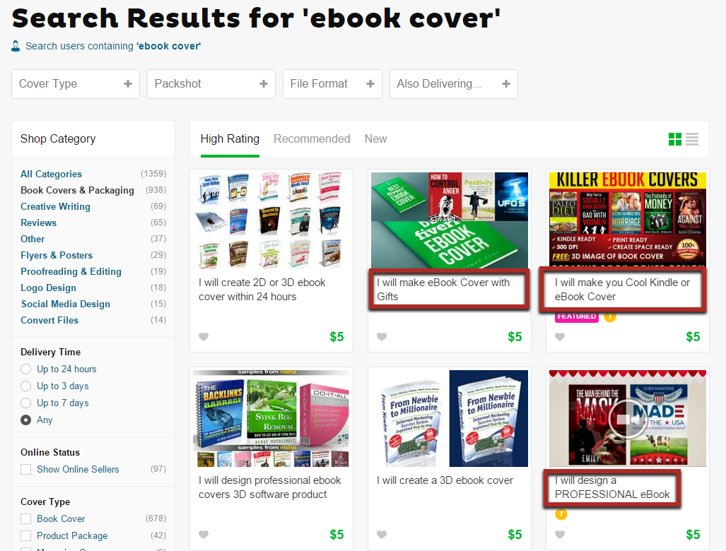 Search Results for 'ebook cover' example.