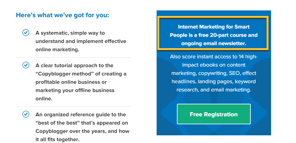 Marketing image for smart people is a free 20-part course and ongoing email newsletter.