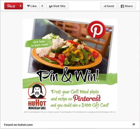 Example of a Pinterest contest.