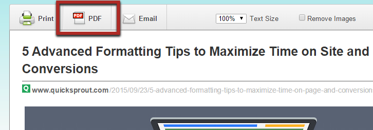 printfriendly PDF conversion example.