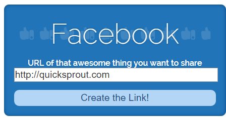 Facebook free share link generator