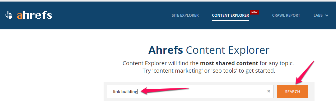 Ahrefs content marketing tool example 2