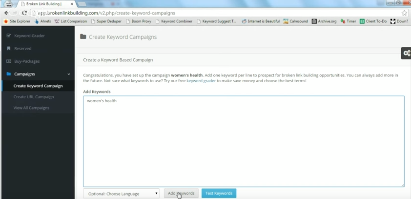 Citation Labs content marketing tool example 2