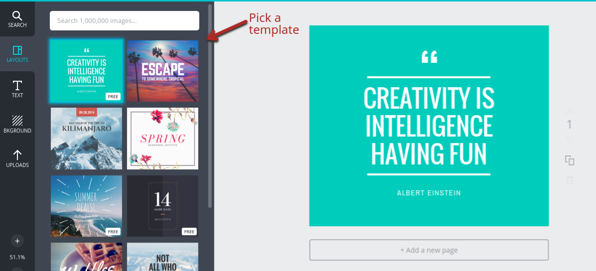 Canva content marketing tool example 2