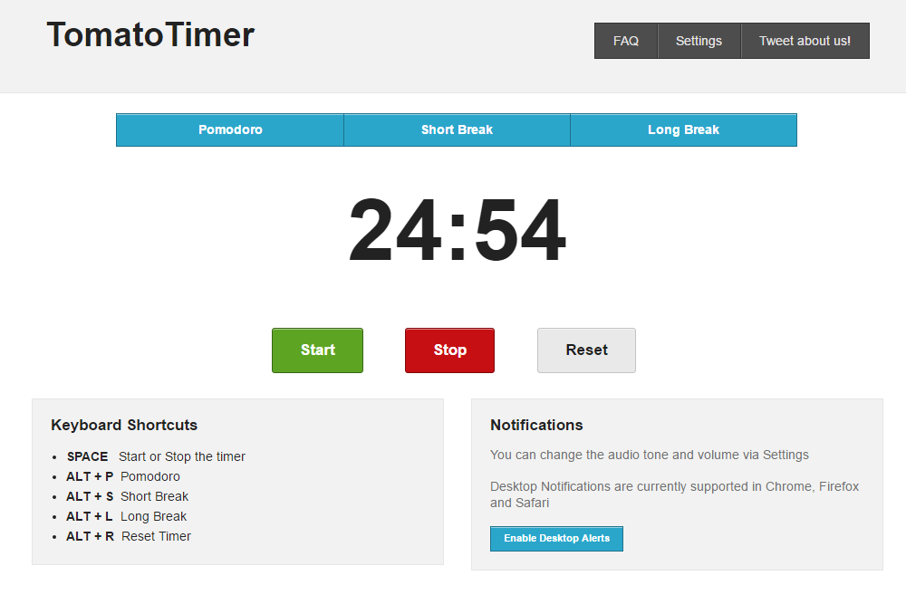 Tomato Timer content marketing tool example
