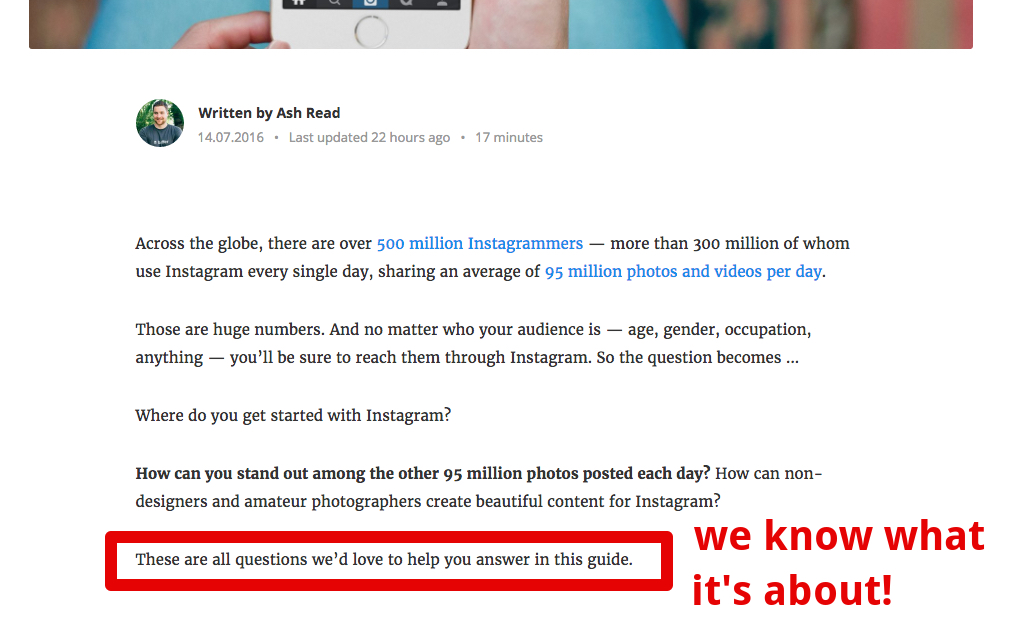 how to write an introduction for an article Example blog by Ash Read introducing a question and then proposing to answer the question in the article.