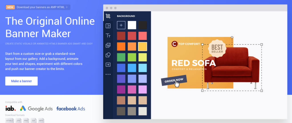 Bannersnack marketing tool example