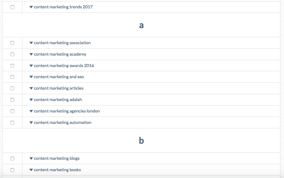 Ubersuggest marketing tool example
