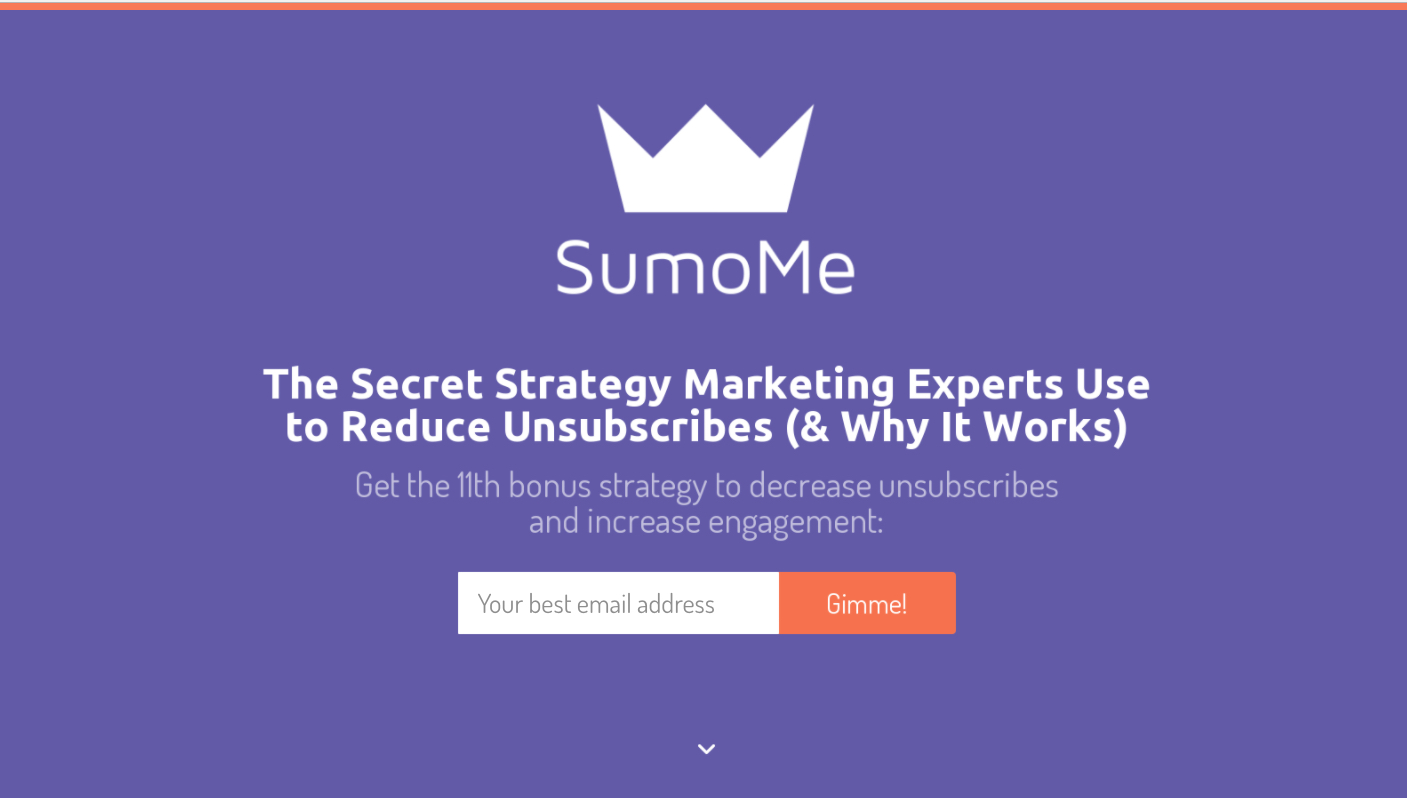 SumoMe email form example