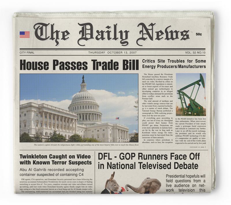 folded newspaper