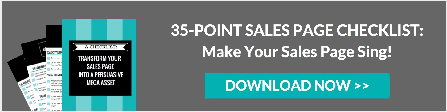 600px x 150px Use this 18 Point Checklist to make your sales page sing 