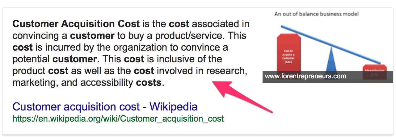 what is custoemr acqusition costs Google Search
