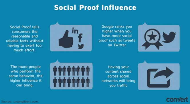 Infographic of social proof influence. 